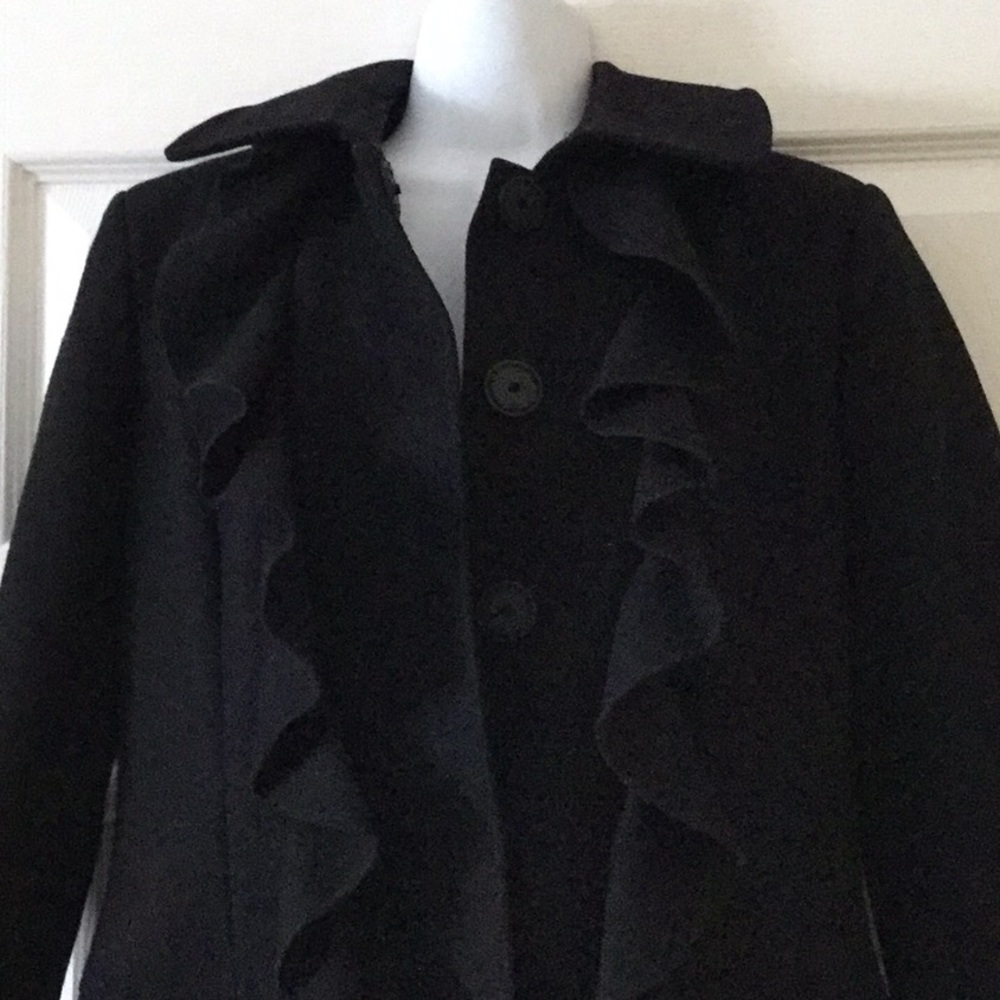 Super Cute Ruffled Wool Blend Coat - image 2